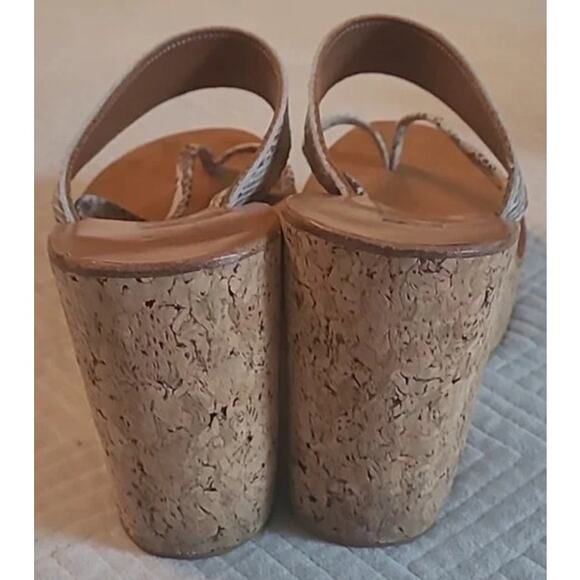 K Jacques Python print Wedges Sz 9 Pristine! - Picture 8 of 8